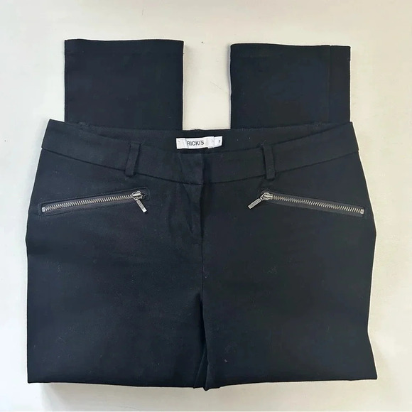 Ricki’s Slim Fit Pants Moto Zip Pocket Stretch  Micro Twill Black Size 2 - Picture 15 of 15